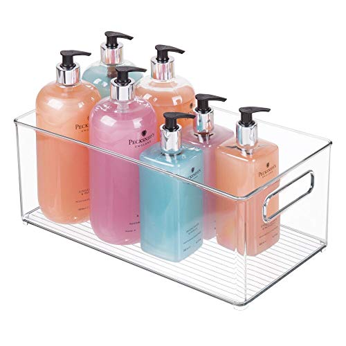 Plastic Bathroom Storage Container Bins w (4 Count)