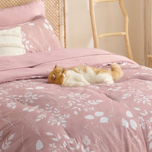 Floral Rose Pink Comforter Set