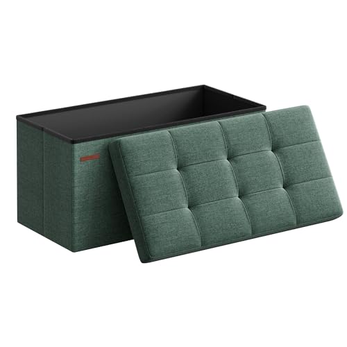 30 Inches Folding Storage Ottoman Bench