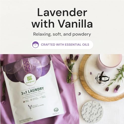 3-in-1 Laundry Detergent Pods, 60 Count, Lavender + Vanilla