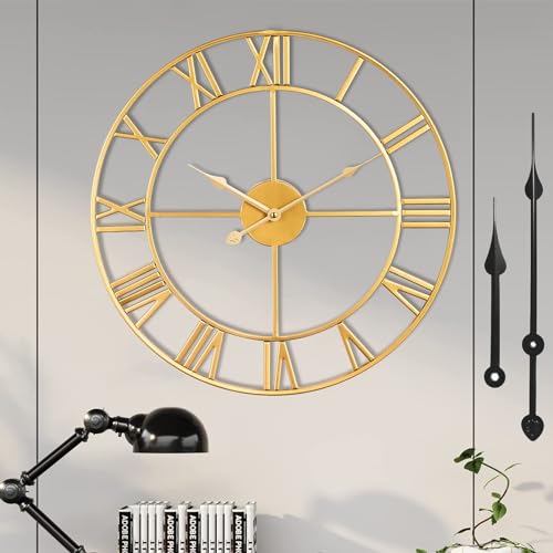 Large Wall Clock for Living Room Decor Silent Non