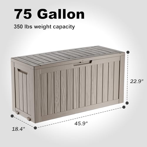 75 Gallon Deck Boxes Outdoor Waterproof