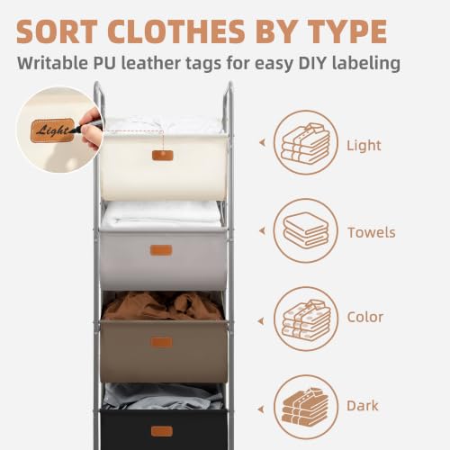Vertical Rolling Laundry Hamper