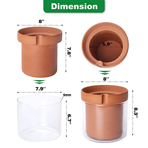 8 Inch Self Watering Planter Pot