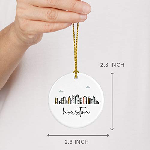 Round Ceramic Porcelain Christmas Tree Ornament Keepsake