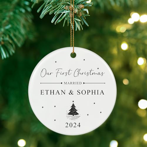 Personalized First Christmas Married Ornament 2026