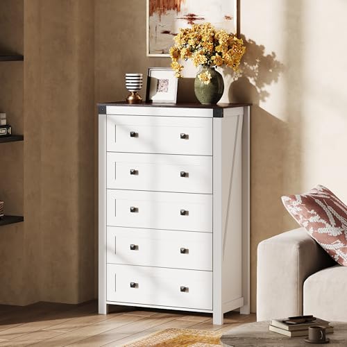 Farmhouse White Dresser for Bedroom