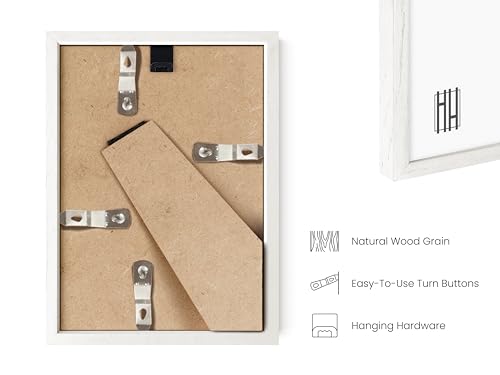 White Oak Wood Gallery Wall Tabletop Frames Made with Real American Oak and Shatter
