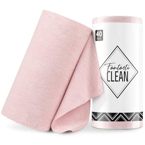 Microfiber Cleaning Cloth Roll (40 Count)