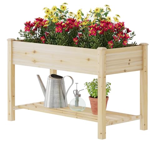 Raised Garden Bed with Shelf