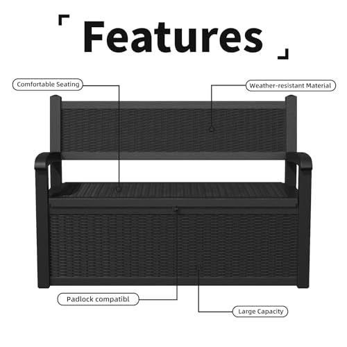 80 Gallon Outdoor Storage Bench Deck Box