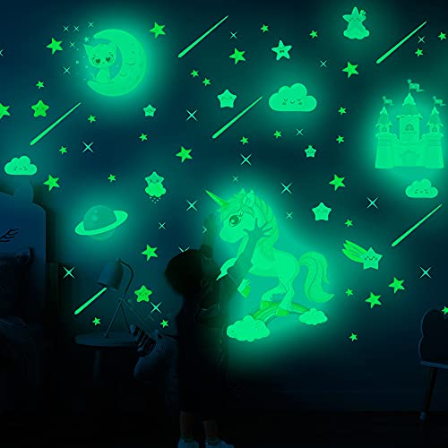 Glow in The Dark Unicorn Stickers