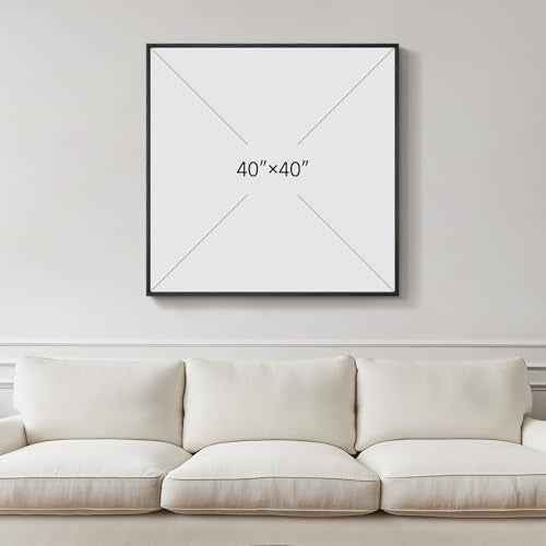 Large Framed Colorful Abstract Wall Art