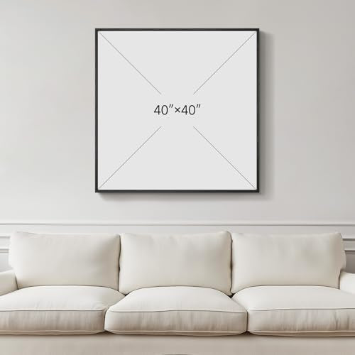 Extra Large Framed Blue Abstract Wall Art Decor for Living Room
