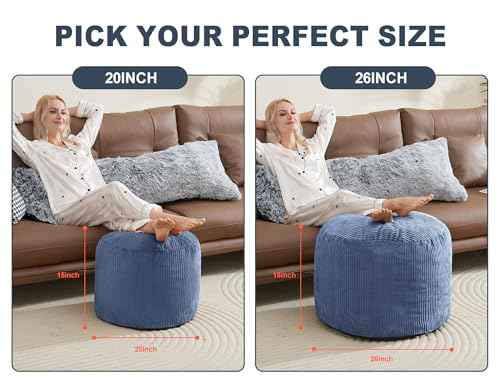 Light Blue Pouf Ottoman