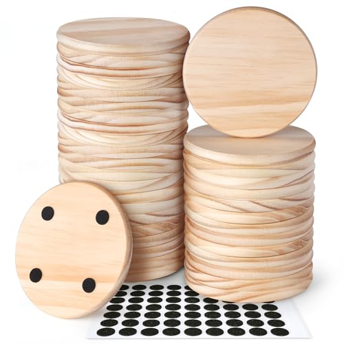 36 PCS Unfinished Wood Coasters