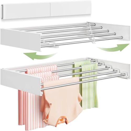 Wall Mounted Clothes Drying Rack 32"