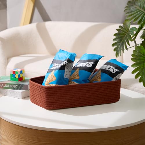 Large Shallow Organizing Baskets 15x11x5.1 Inches (4 Count)