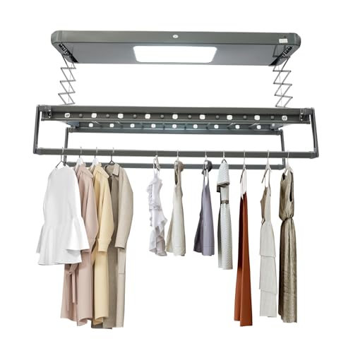 Electric Retractable Airing Rack Gray
