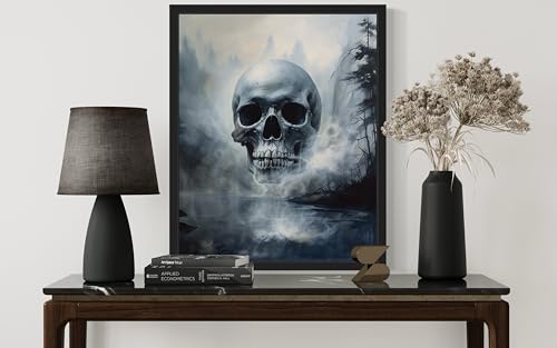 Foggy Skull Poster Art Print