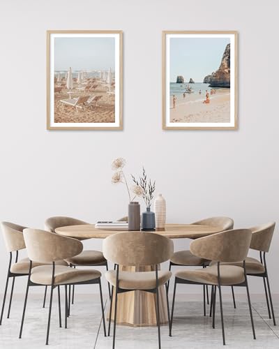 12x16IN Amalfi Coast Framed Wall Art Positano Coastal Print