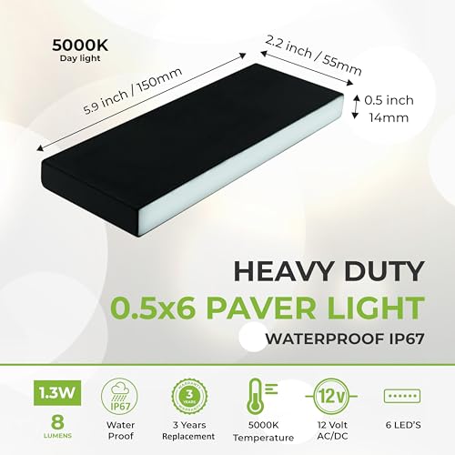 Paver Light Slim 0.5x6 Inch Glare