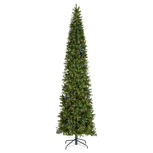 12ft Pre Lit Downswept Douglas Fir Slim Christmas
