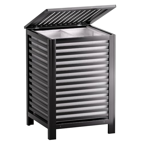 Double Laundry Hamper with Lid