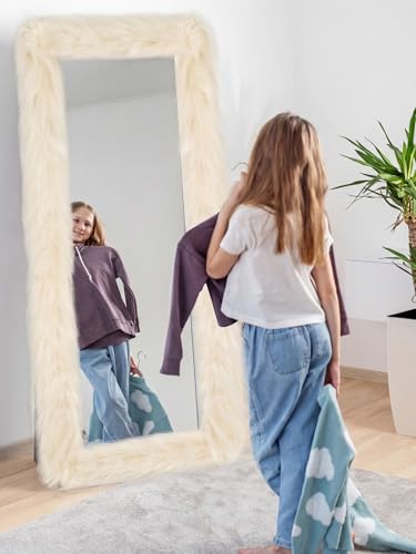 Full Length Mirror Cover 59 x 16 Inch Fluffy Universal