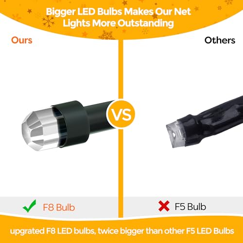 Christmas Net Lights 200LED F8 Big Bulbs
