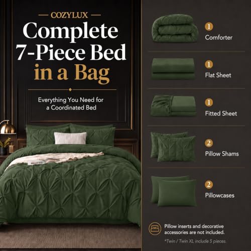 Oversized King Comforter Set Olive Green