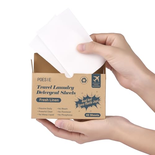 Travel Laundry Detergent Sheets Fresh Linen 40 Count