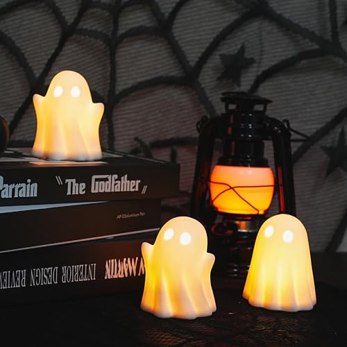 3 Pack Cute Ghost Light Up Halloween Decor (3 Count)