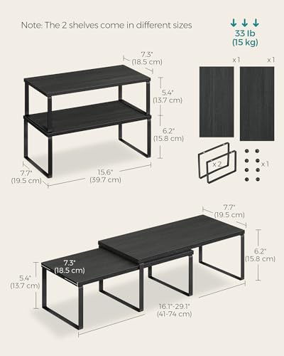 Cabinet Organizer Shelf (4 Count)