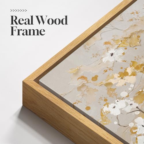 Large Framed Gold Tree Wall Art for Living Room