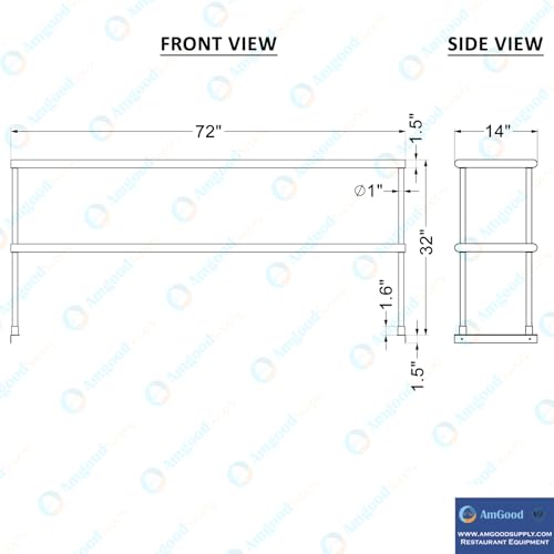 72 Inch Double Tier Overshelf