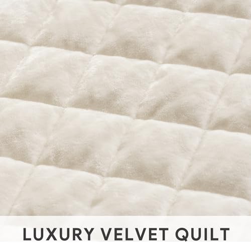 Channel Box Stitch Velvet Quilt Set