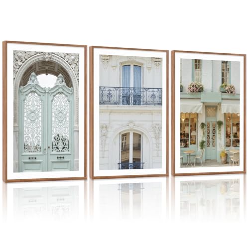 KAlRNE Europe Framed Prints Vintage Italian Large Wall Art (3 Count)