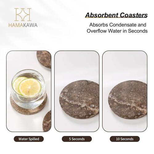 Natural Marble Coasters Set of 4 (4 Count)