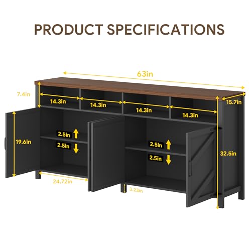 Buffet Sideboard with Storage Farmhouse