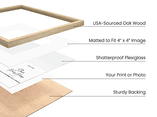 Beige Oak Wood 8x8 Picture Frames (3 Count)