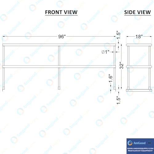 96 Inch Double Tier Overshelf