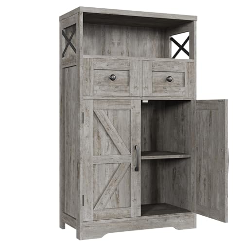 Farmhouse Storage Cabinet Set of 2 (2 Count)