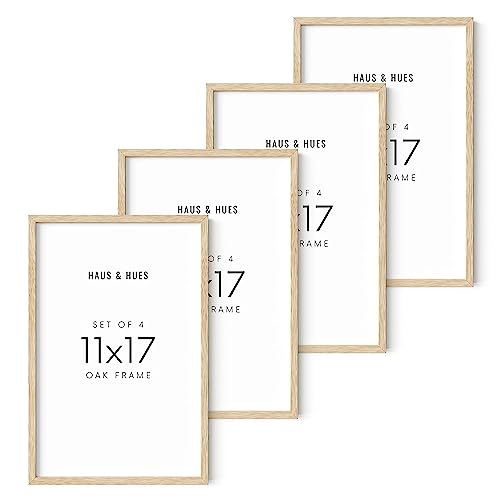 Beige Oak Wood 11x17 Picture Frame (4 Count)