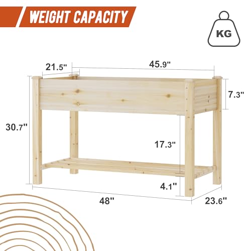 Raised Garden Bed with Shelf