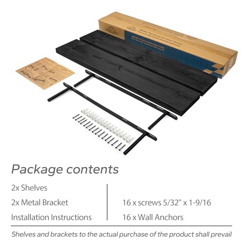 Wood Floating Shelves for Wall 30 inch Set of 2 (2 Count)