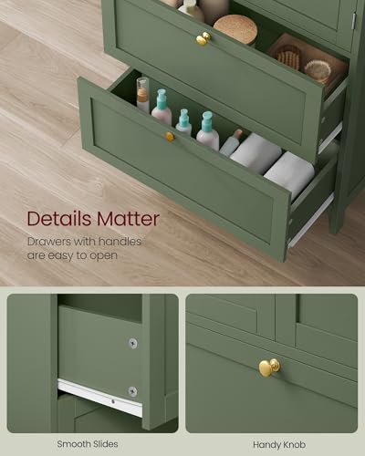 Bathroom Floor Cabinet with 2 Doors
