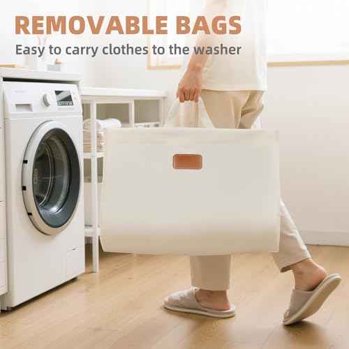 80 Liters Vertical Rolling Laundry Hamper