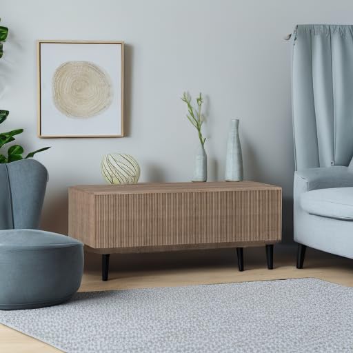 48" Modern Fluted Coffee Table
