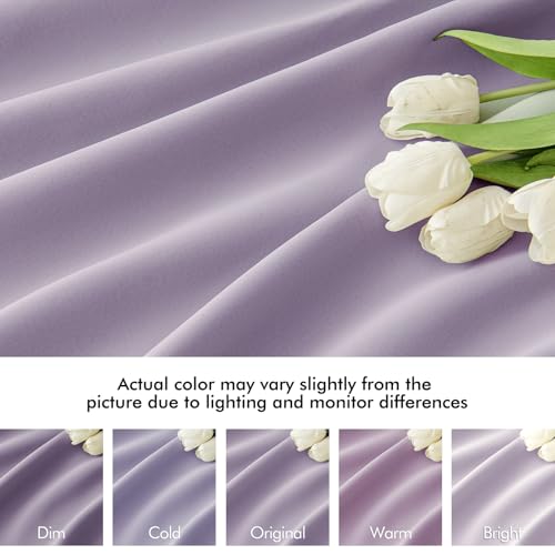 Lilac Back Tab Blackout Curtains 52x120 Inch Long 2 Panels Set (2 Count)